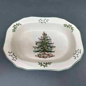 Spode Christmas Tree Open Vegetable Dish 11.5" - Retails $95
